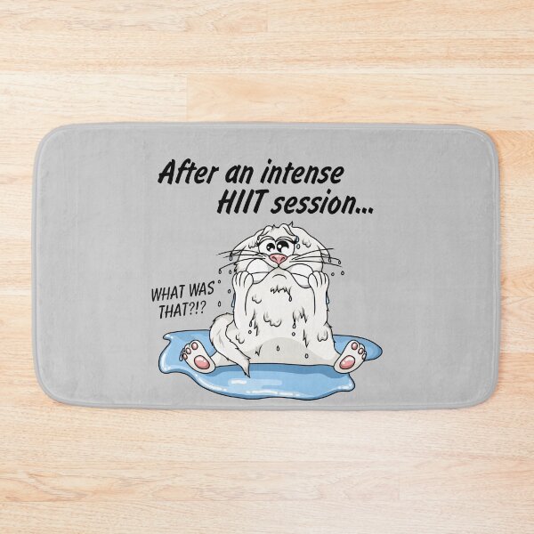 Item preview, HIIT workout intervall training funny cat designed and sold by ARTemyzz.