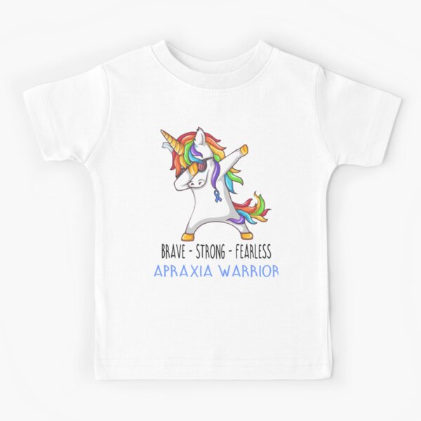 Brave Strong Fearless Unicorn Apraxia Awareness Shirt Brave Strong Fearless Unicorn Apraxia Awareness Shirt