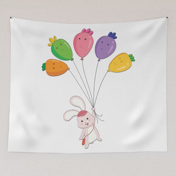 Item preview, Baby Bunny Holding Balloon designed and sold by Anicue.