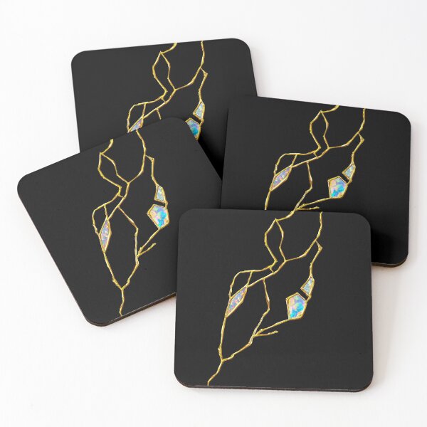 Item preview, Gold Kintsugi with Opal fills designed and sold by arterialmotive.