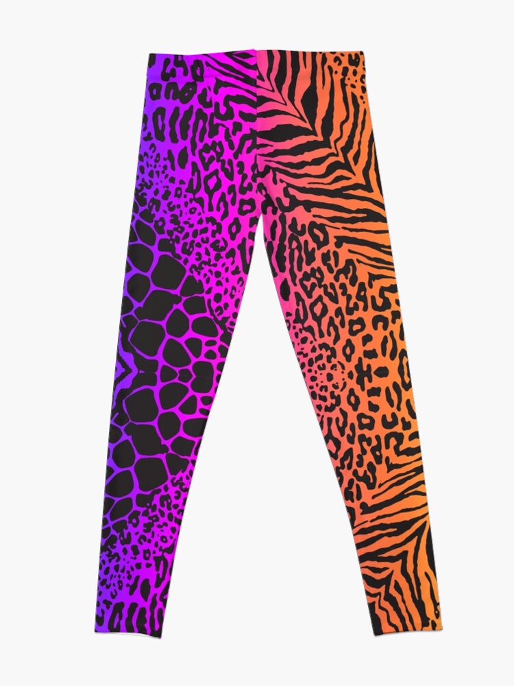 Rainbow Animal Print 90s Nostalgia Leggings for Sale by