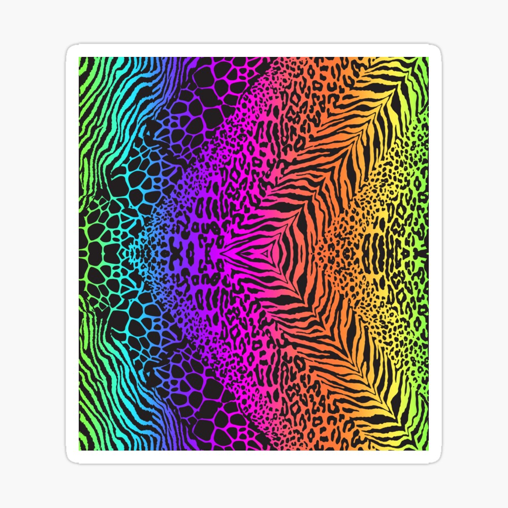 Rainbow Leopard Print 8215