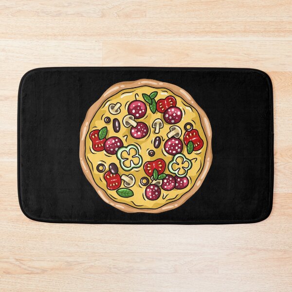 Item preview, Baking pizza mushrooms salami cartoon designed and sold by ARTemyzz.