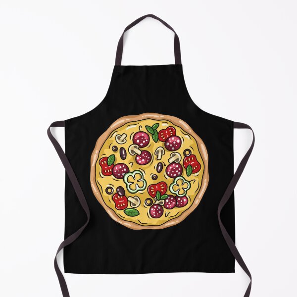 Item preview, Baking pizza mushrooms salami cartoon designed and sold by ARTemyzz.