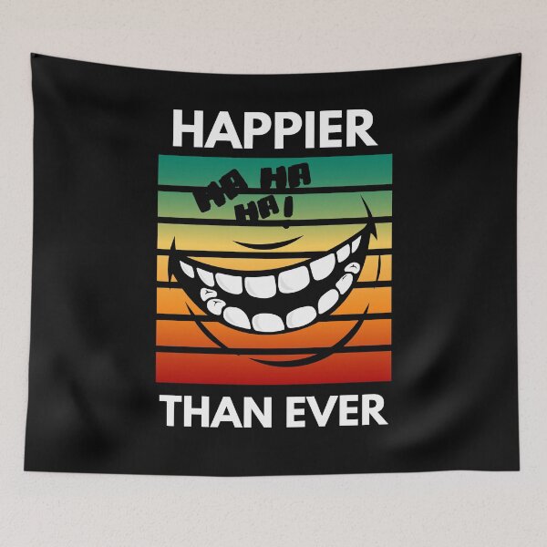 Item preview, Happier than ever, crippy smiling face designed and sold by Yellowsprint.