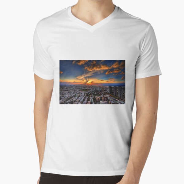 Tel Aviv, sunset time V-Neck T-Shirt