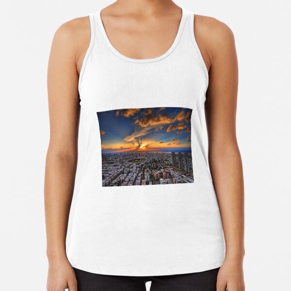 Tel Aviv, sunset time Racerback Tank Top