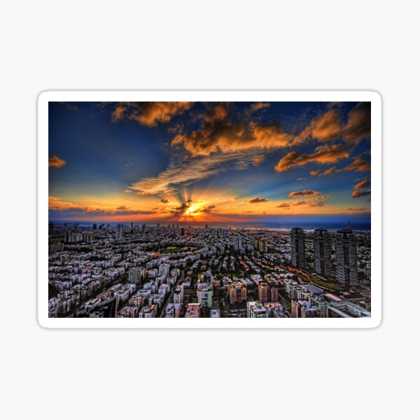 Tel Aviv, sunset time Sticker