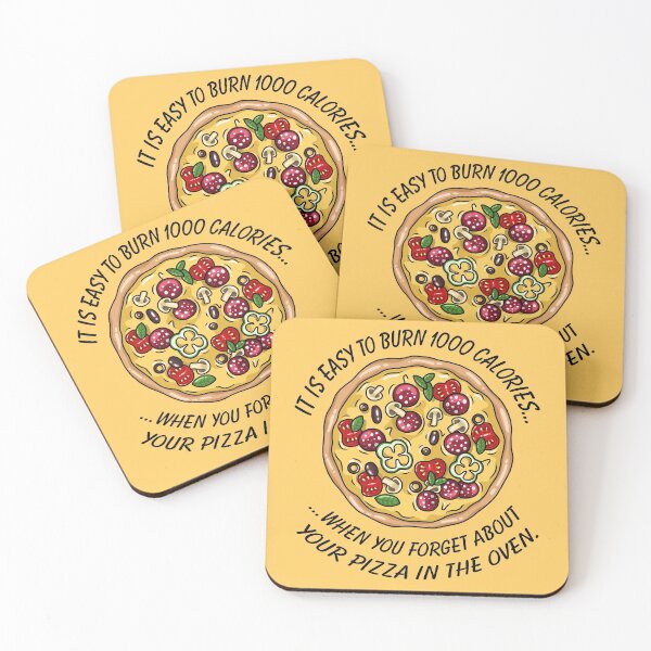 Item preview, Burning calories and pizza funny design designed and sold by ARTemyzz.