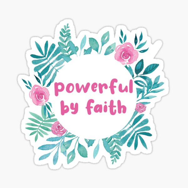 Item preview, Powerful by faith roses floral watercolor designed and sold by Alinah89.