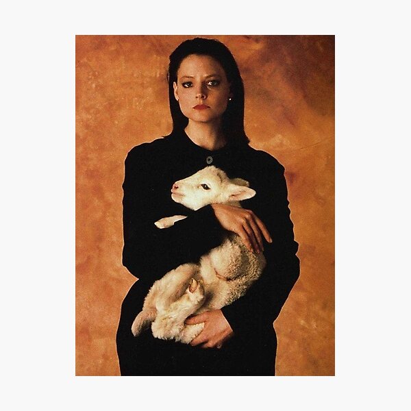 Clarice Holding Lamb Photographic Print