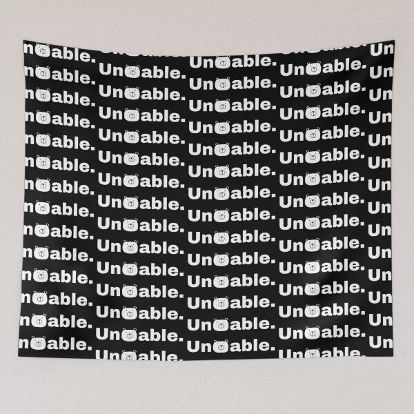 Item preview, Black and White Text based - Unbearable.  designed and sold by OffensiveTCG.