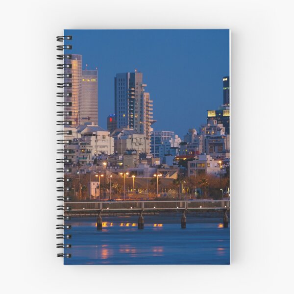 Item preview, city lights and twilight hour at Tel Aviv designed and sold by Ronsho.