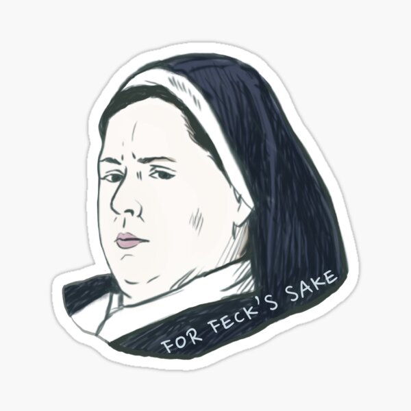 Vista previa del artículo con la obra «Derry Girls - Hermana Michael», diseñado y vendido por Alar Illustration.