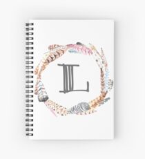 Feather Monogram L Spiral Notebook