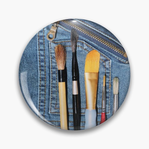 Item preview, Artistic brushes on denim cloth with pocket designed and sold by CatCarrot.
