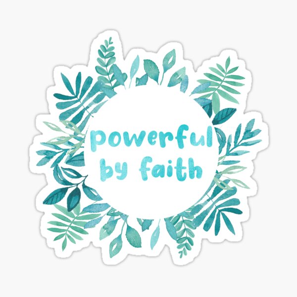 Item preview, Powerful by faith floral watercolor designed and sold by Alinah89.