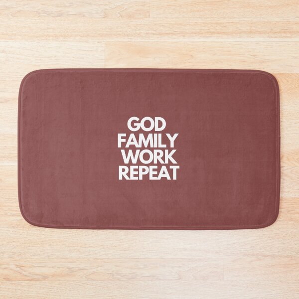 Item preview, God Family Work Repeat! designed and sold by Byoudesigns.
