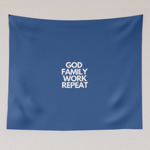 Item preview, God Family Work Repeat! designed and sold by Byoudesigns.