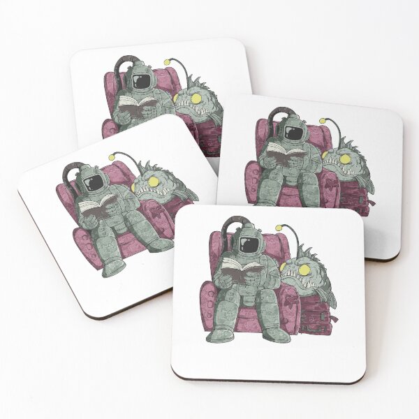 Item preview, Vintage Retro Astronaut Fun Book Reading With Fish designed and sold by Richard529.