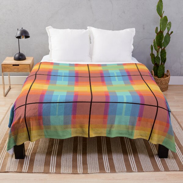 Item preview, rainbow grid with black cross designed and sold by scrap-studio.