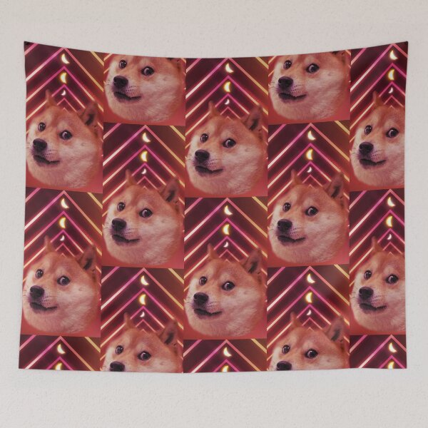 Item preview, Meme Animals Internet Neon Synthwave Doge Cute designed and sold by SATVRNAES  DESIGNS.