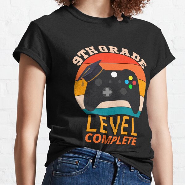 9th Grade Level Complete Funny Gamer Graduation Classic T-Shirt