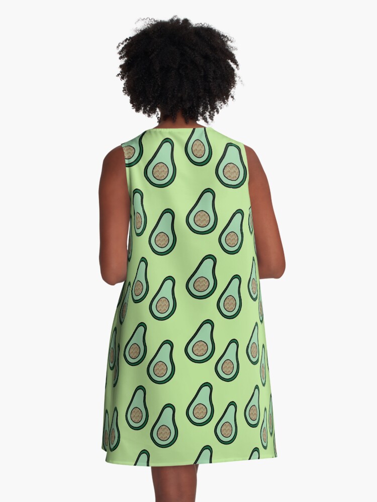 Thumbnail 3 of 4, A-Line Dress, Avocado designed and sold by SBRGdesign.