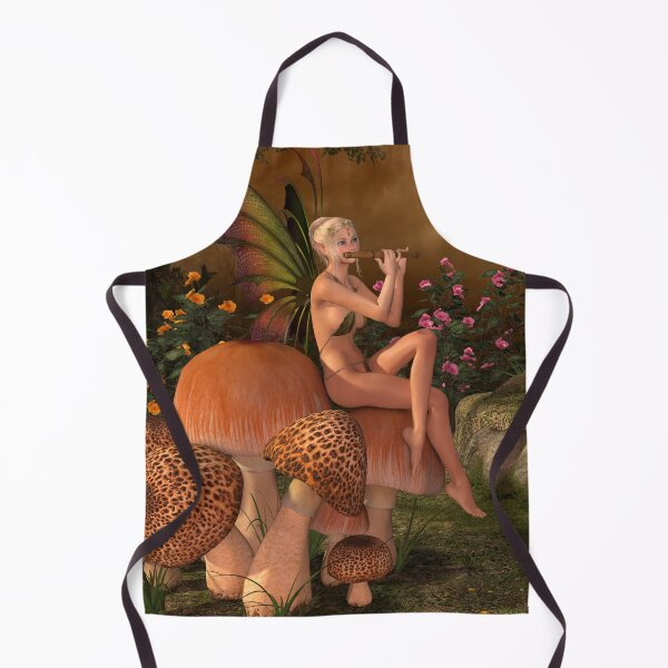 Item preview, Flute Playing Forest Fairy Siting On A Mushroom designed and sold by 108dragons.
