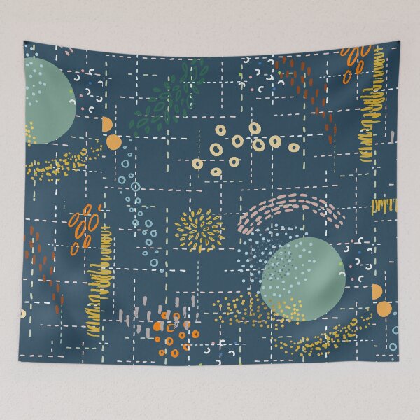 Item preview, Dark Blue Graphic Pattern designed and sold by AlinaSCorner.