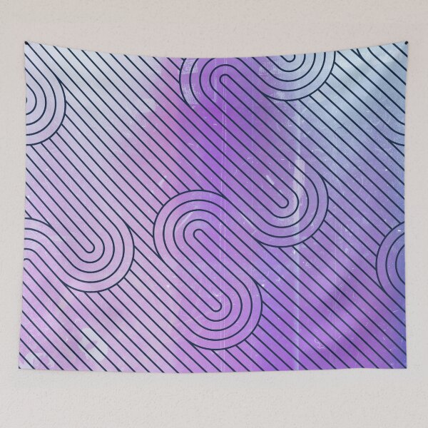 Item preview, Purple Diagonal Wavy Pattern designed and sold by Designs By YL.