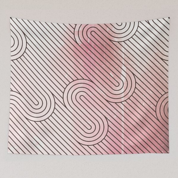 Item preview, Blush Pink Diagonal Wavy Pattern designed and sold by Designs By YL.