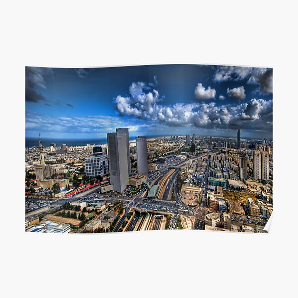 Tel Aviv, sunrise over the city Poster