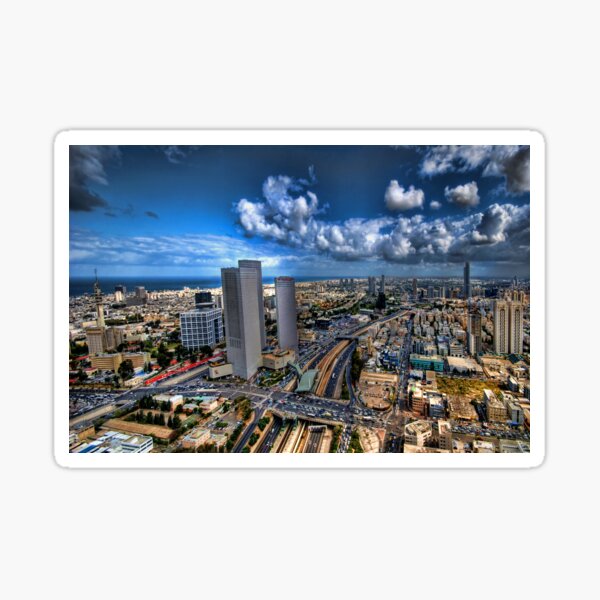 Tel Aviv, sunrise over the city Sticker