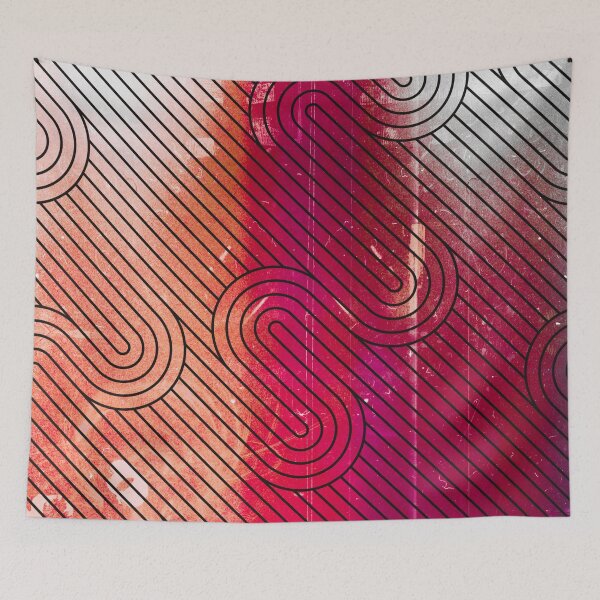 Item preview, Red Diagonal Wavy Pattern designed and sold by Designs By YL.