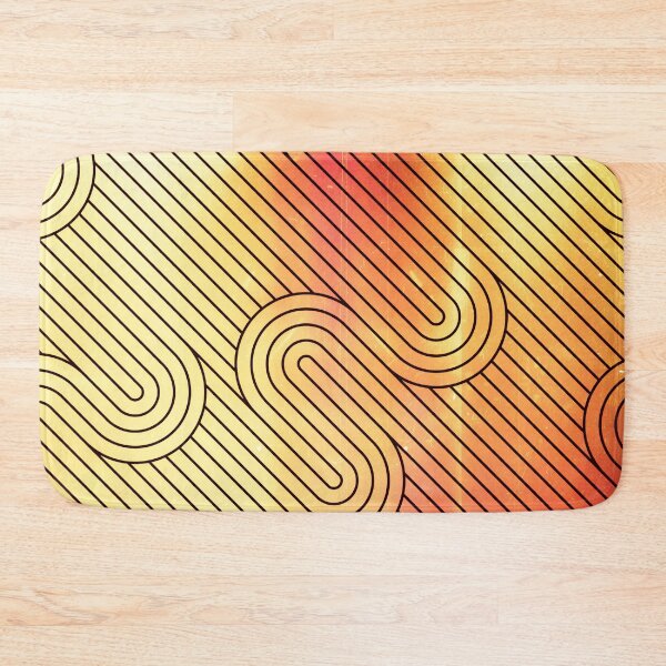 Item preview, Orange Diagonal Wavy Pattern designed and sold by Designs By YL.