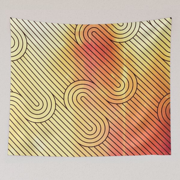 Item preview, Orange Diagonal Wavy Pattern designed and sold by Designs By YL.