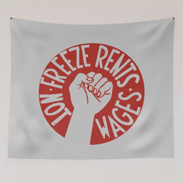 Item preview, Freeze Rents Not Wages - Socialist, Leftist, Housing, Protest designed and sold by SpaceDogLaika.