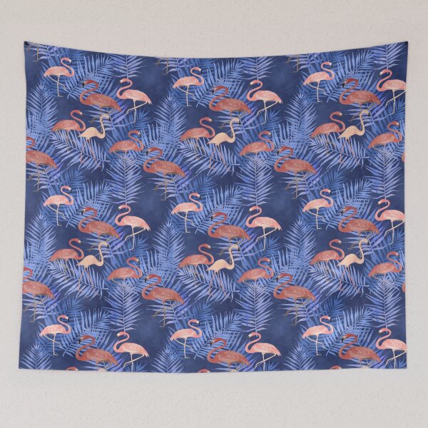Item preview, Blue Flamingos Pattern Design designed and sold by graphicscat.
