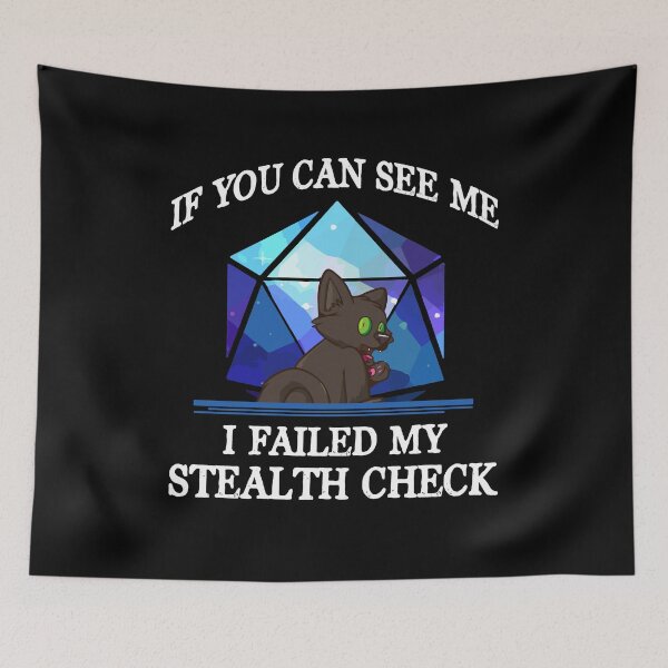 Item preview, Si puedes verme, fallé mi control de sigilo Black Cat designed and sold by Dressed For Duty.
