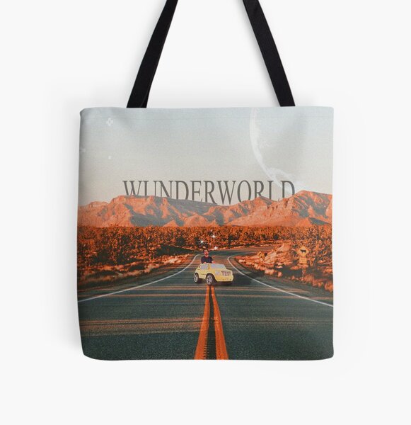wunderworld original artwork moon 4x4 car mountain All Over Print Tote Bag