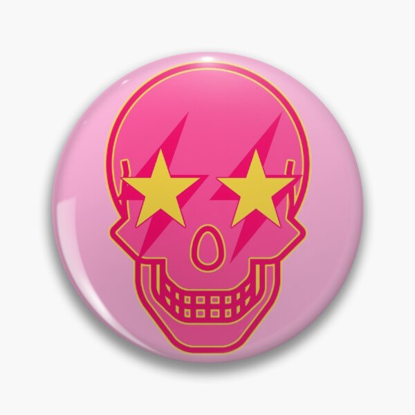 Item preview, hot pink star eye skull designed and sold by Julia Santos.