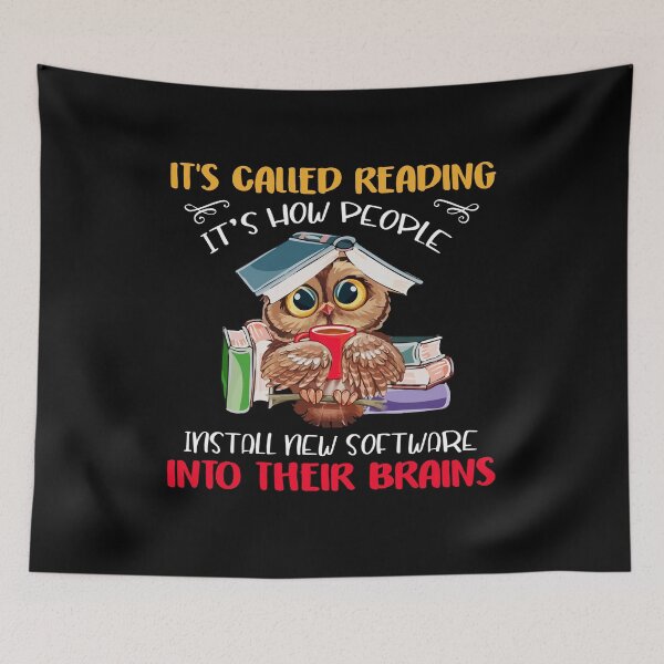 Item preview, It's Called Reading Install Software Into Brain Owl Coffee designed and sold by Dressed For  Duty.