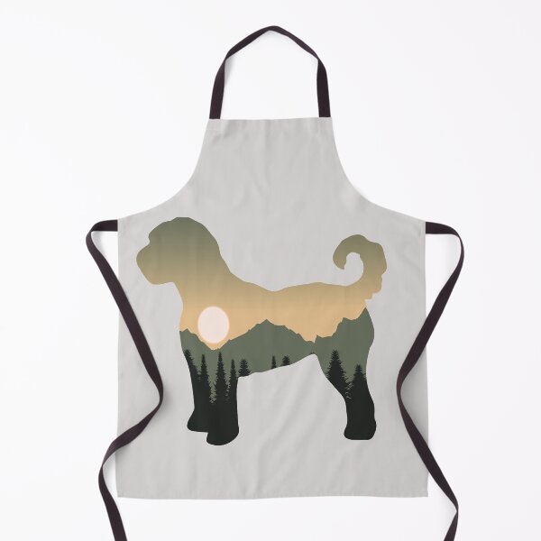Item preview, goldendoodle dog forest mountain sunset gift designed and sold by alaechamlal.