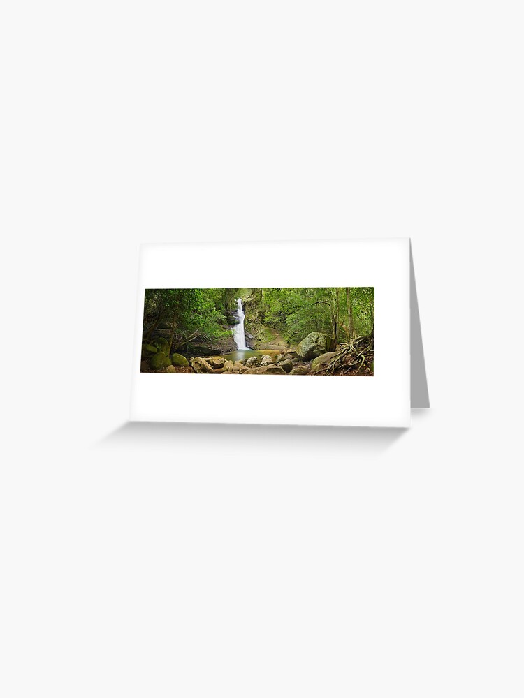 Thumbnail 1 of 2, Greeting Card, Cascades Falls, Macquarie Pass National Park, New South Wales, Australia designed and sold by Chockstone.