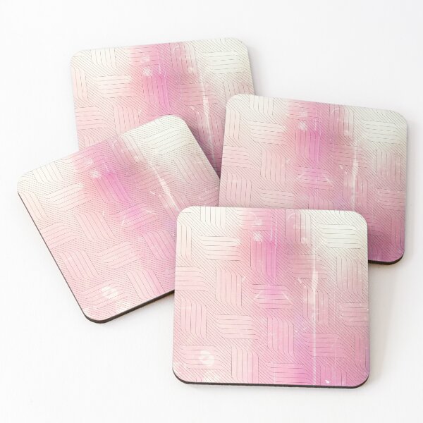 Aperçu de l'œuvre Tissage de panier contemporain rose fard à joues créée et vendue par Designs By YL.