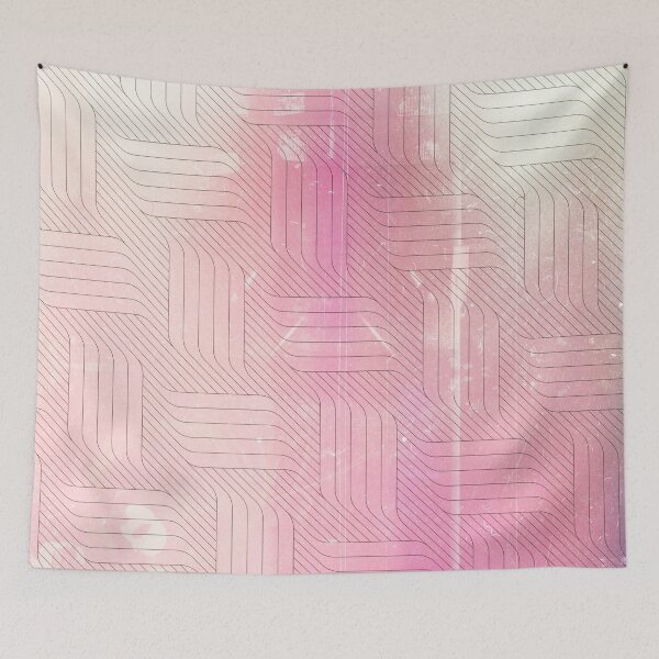 Aperçu de l'œuvre Tissage de panier contemporain rose fard à joues créée et vendue par Designs By YL.
