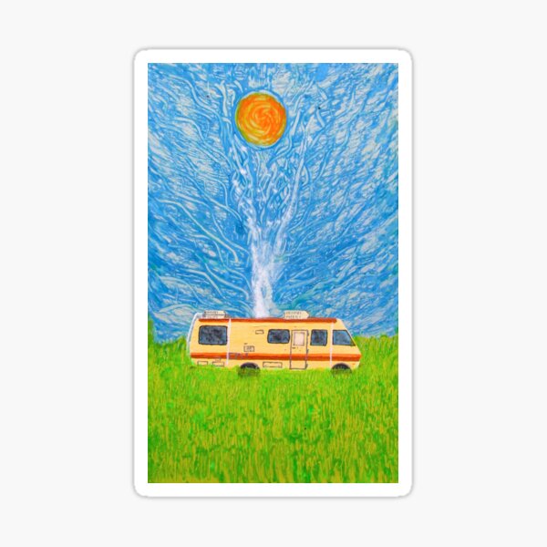 Camper Van Painting  Sticker