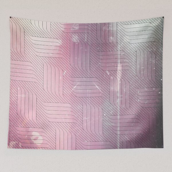 Aperçu de l'œuvre Tissage de panier contemporain rose créée et vendue par Designs By YL.