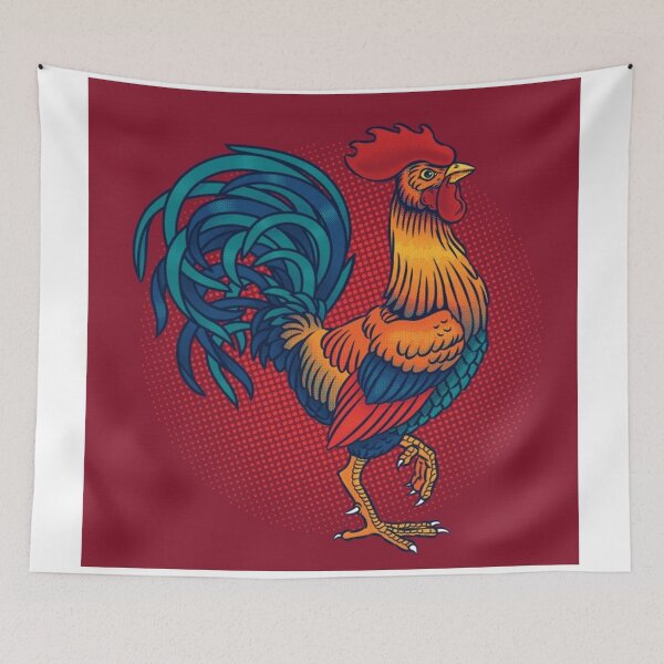 Item preview, vector illustration rooster designed and sold by romio006.